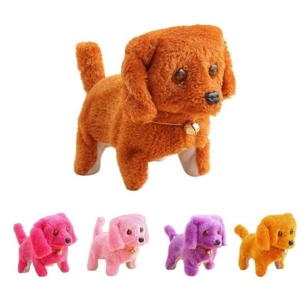 

battery powered plush walking barking electronic back forward dog toy