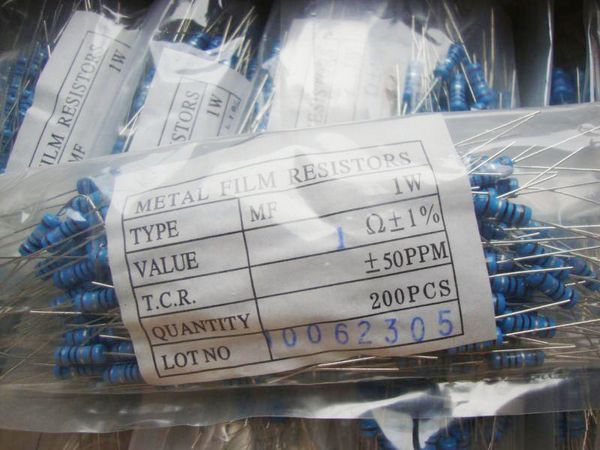 

tram charger perishable new five-color ring 1% metal film resistors 1w 1 euro 1r