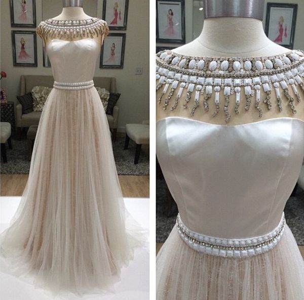 

handmade bead diamond scoop cap sleeve a-line long formal evening dresses with sash tulle elegant prom dress pageant gowns real image chic, Black;red