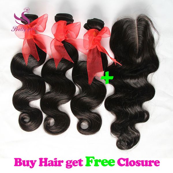 

8a brazilian body wave virgin hair bundle with lace clo ure malay ian peruvian indian cambodian unproce ed virgin human hair weave