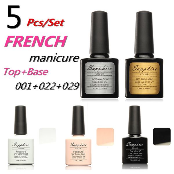 

wholesale-french packages sapphire nail gel polish french white pink black color uv lamp led soak off french tips kit coat base coat, Red;pink