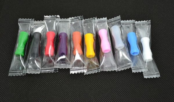 

2015 New 510 Silicone Mouthpiece Cover Drip Tip Disposable Colorful Silicon testing caps rubber short ego Test Tips Tester Cap drip tips