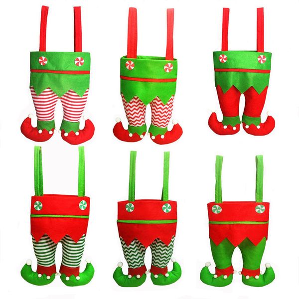 

new 6 styles christmas decorations supplies christmas bottle bag elves candy bag creative gift bag ic835