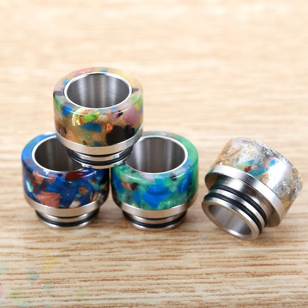 

Newest 810 Thread Epoxy Resin Stainless Steel Drip Tips Vape Wide Bore SS Mouthpiece for TFV8 TFV12 Atomizer DHL Free
