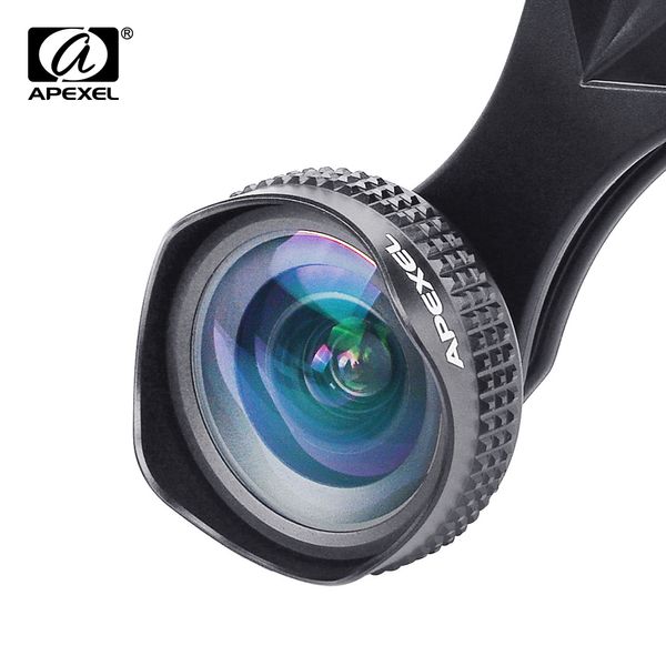 Apexel Optic Pro-Objektiv, 18 mm, HD-Weitwinkel-Handy-Kamera-Objektiv-Set, 2 x mehr Landschaft für Android- und iOS-Smartphones. 18-M-Objektiv