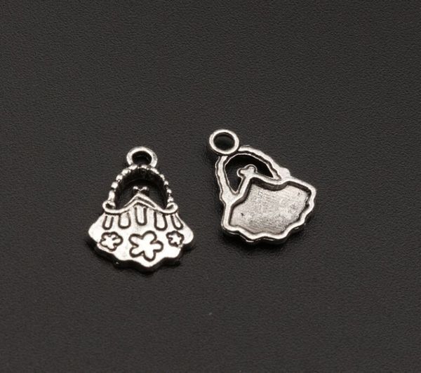 

горячее надувательство ! симпатичные тибетский серебряный цветочный сумочка кошелек шарм подвеска diy ювелирные изделия 14mmx18mm бесплатная, Bronze;silver