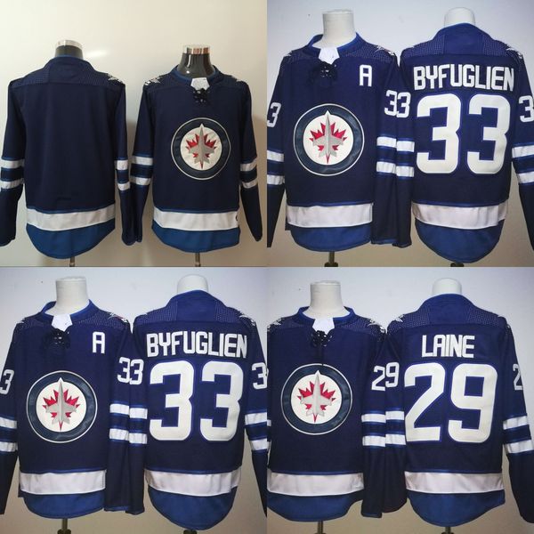 

33 Dustin Byfuglien Jersey #29 Patrik Laine #55 Mark Scheifele 2017-2018 Season Winnipeg Jets Hockey Jerseys All Stitched New Jersey