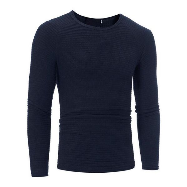 

men's fashion long sleeve 2018 autumn casual round neck slim sweaters pullover shirt, White;black