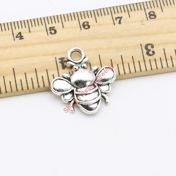 

18pcs antique silver plated bee charms pendants for jewelry making diy handmade craft 21x20mm jewelry making diy, Bronze;silver