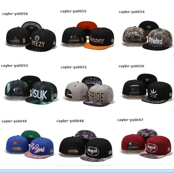 Frete grátis por DHL ou EMS Novo design Snapback Chapéus Cap Cayler Sons Snapbacks Snap back Baseball Sports Caps Hat ajustável de alta qualidade