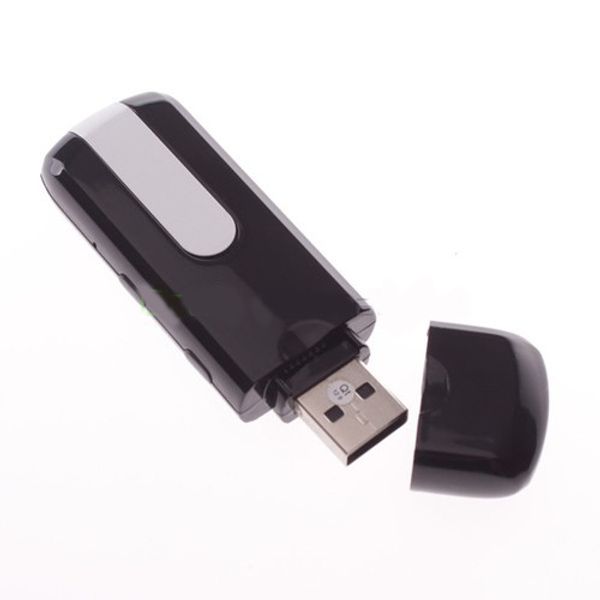 

usb disk camera mini dvr u8 motion detection usb flash drive dvr pinhole camera u disk mini video recorder support up to 32gb, Black