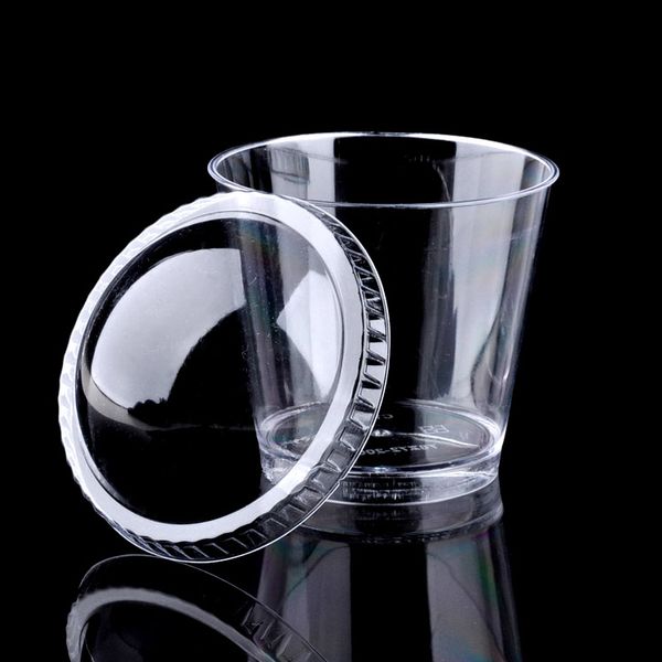 

Disposable Plastic Jelly Pudding Cup Eco Friendly Transparent Mousse Cake Cup Mold Party Dessert Tiramisu Containers