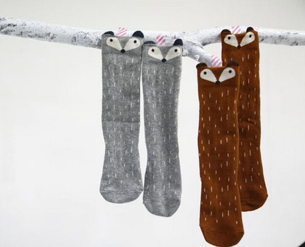 

Мода новые корейские дети носки девушки симпатичные лиса горошек носки дети носк