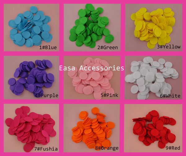 

1000pcs 2.5cm 1.0" assorted colors round felt pads patches appliques for diy hairbands accessories,15mm non-woven circles patchess, Bronze;silver