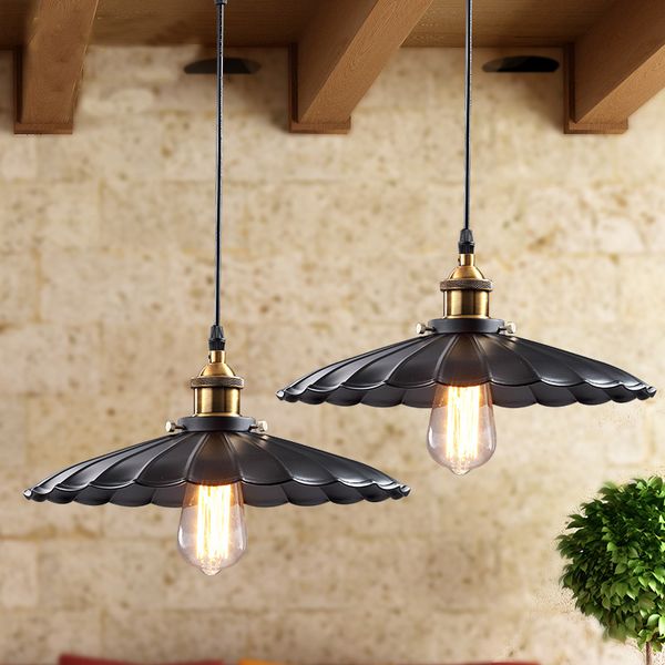 Pendant Lamp Retro American Industrial Black Iron Lamps 110v 220v Halogen Led Fit For Mall E27 1m Cord Length Ty 008 Ceiling