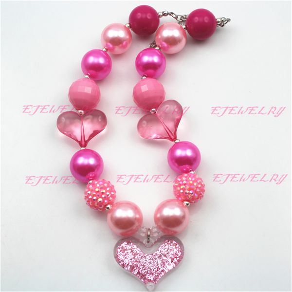 

valentines chunky children girls bubblegum chunky necklace girls necklace cb539, Silver