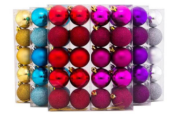 1,2-Zoll-Plastikkugel, Dekorations-Weihnachtskugeln zum Dekorieren des Weihnachtsbaums, Weihnachtsschmuck, Plastikkugel, kostenloser Versand CB0101