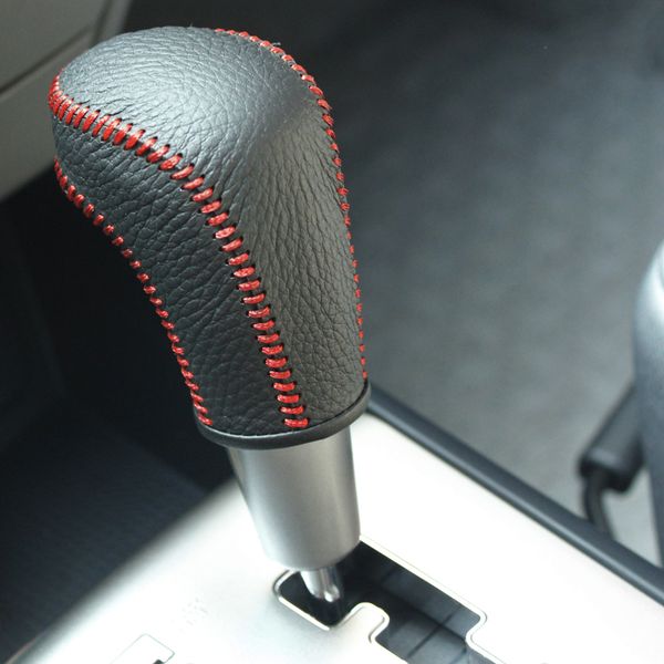 

hyundai new elantra automatic gear cover auto interior decoration car styling genuine leather gearshift cover diy
