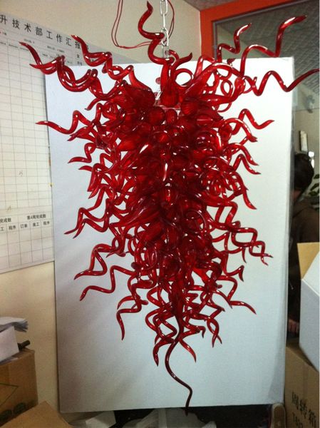 

100% mouth blown ce ul borosilicate murano glass dale chihuly art special glossy red crystal lamp