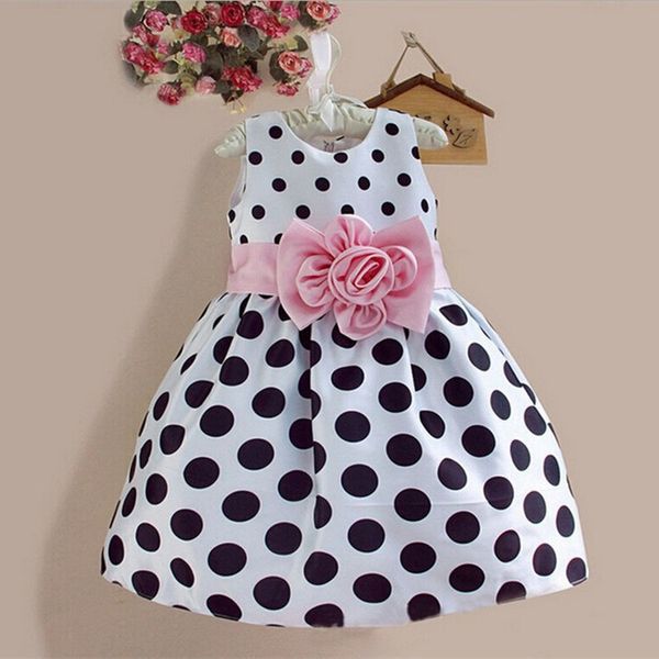 New Girls Floral Dress Black Dressy Pink Flowers