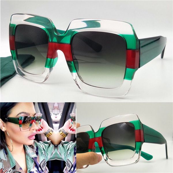 

new fashion designer women sunglasses 0178 square multi-color frame uv400 lens protection eyewear with original box, White;black