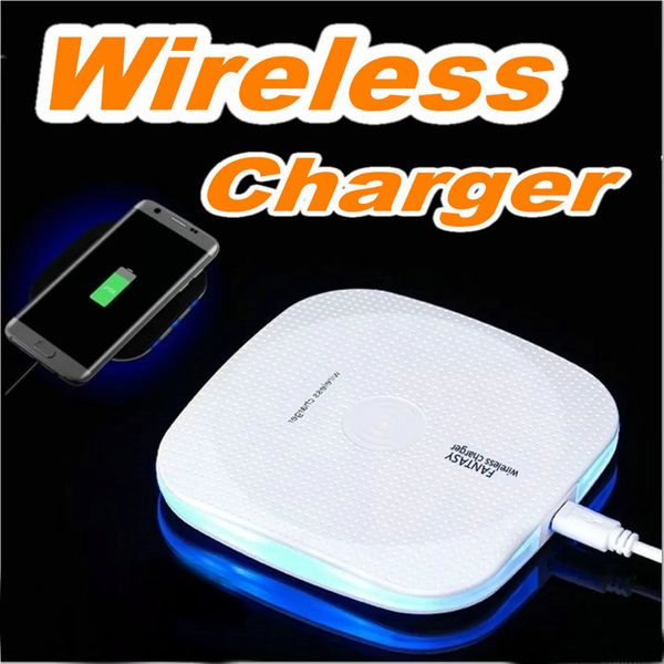 Chegada Nova Qi iPhone para o carregador sem fio X 10W carregamento rápido Pad Para Samsung Galaxy Nota 8 S8 Além disso S7 Borda Mobile Phone Chargers OM-O2