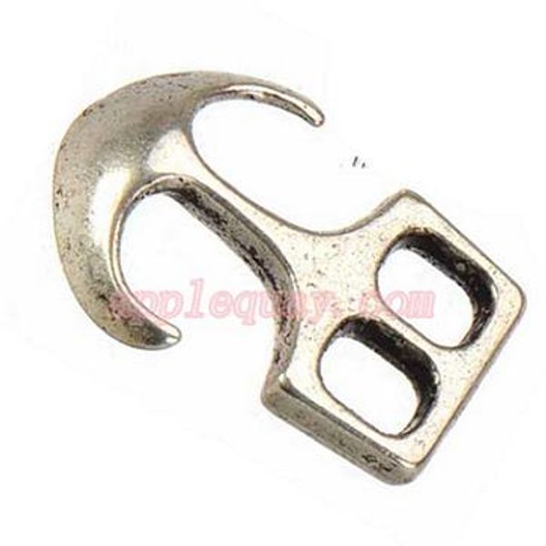 

100pcs new diy fashion jewelry findings metal vintage silver 2 holes anchor clasps for leather bracelets toggles hooks 25*18mm