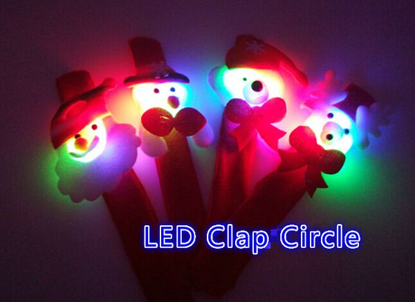 

50pcs led christmas clap circle led bracelet wristband gift