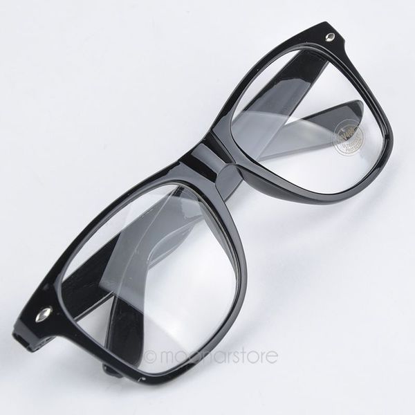 Rhombus Glasses Metal Frame Clear Lens Retro Vintage Geek Fashion Sunglasses