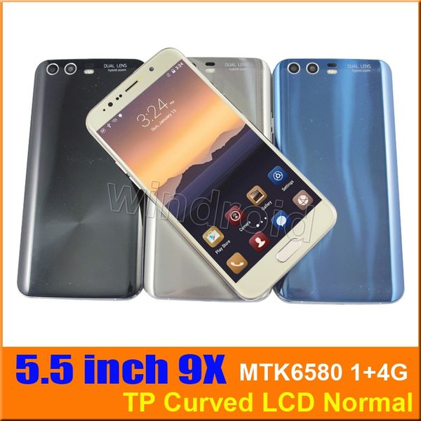 

Изогнутый экран 9 9X 5,5-дюймовый Android 6.1 Сотовый телефон MTK6580 Quad Core 1 + 4 ГБ Мобильный смартфон 3G WCDMA разблокирован Dual SIM камера S8 DHL 5шт