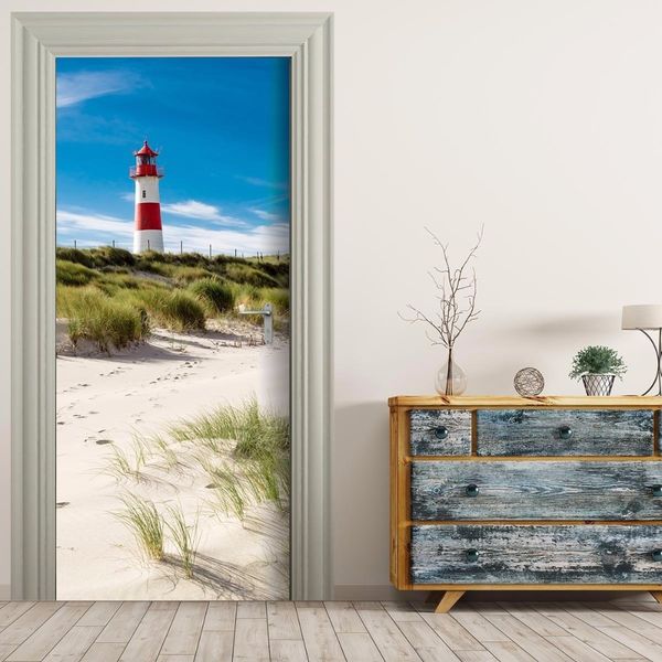 

Бесплатная доставка 3D Приморский Маяк дверь стены стикеры DIY росписи спальня Home De