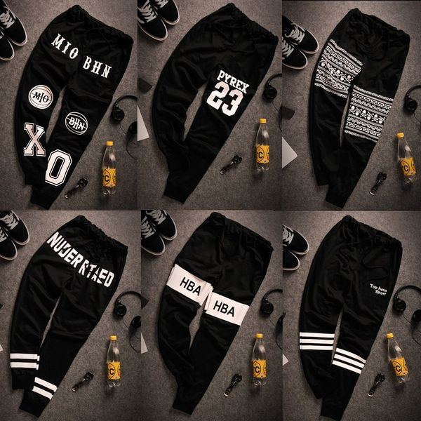 

wholesale-sports fashion 2015 men / women pants casual joggers men's hip hop pants sweatpants mens bottoms ing, Black