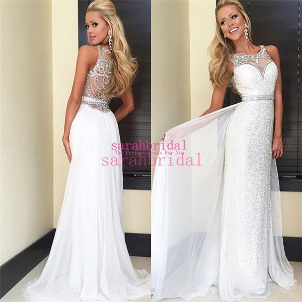 white prom dress long