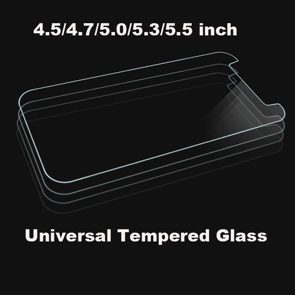 

Universal 4.5 4.7 5.0 5.3 5.5 inch Premium Real Tempered Glass Film Screen Protector For ALCATEL WIKO iPhone