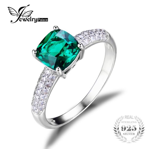 

JewelryPalace подушка 1.8 ct зеленый русский нано создан Изумруд пасьянс обручальное коль