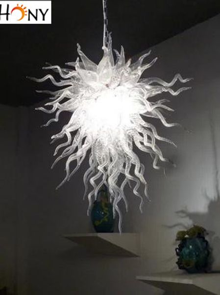 

бесплатная доставка горячей продажи clear выдувное стекло люстры светильник