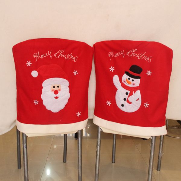 

merry christmas chair covers red non-woven soft party seat chair covers festive party decoration discount sd715