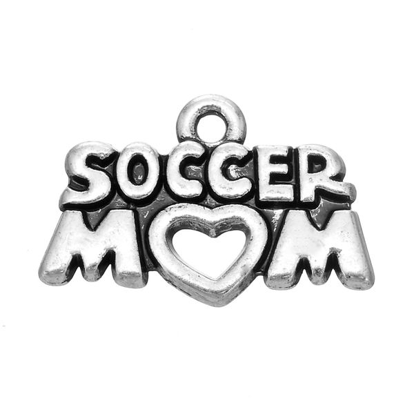 Kostenloser Versand, neue Mode, einfach zum Selbermachen, 20 Stück, Festival-Geschenk, Fußball-Mama-Charms, Schmuck für Frauen, Schmuckherstellung passend für Halskette oder Armband