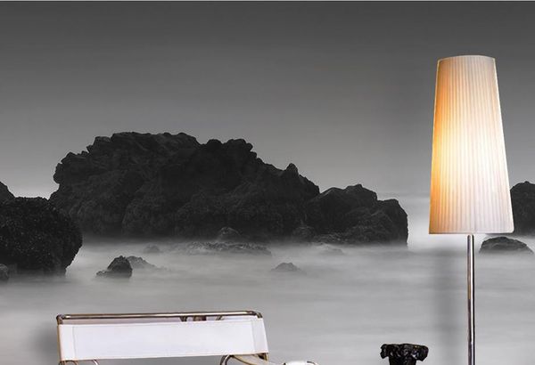 

white wallpaper of the mountain peaks clouds wallpaper modern 3d