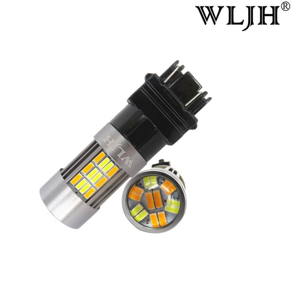 De LED WLJH Frente Car LED Vuelta 3057 Compre De Lámpara Luces De Señal Bombilla 3157 Freno Auto De Estacionamiento Switchback Drl Trunk Blanco 54Lqc3ARjS