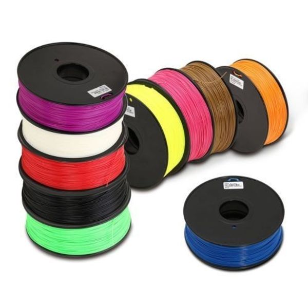 

3d printer filament / abs or pla and 1.75 or 3.0 mm / plastic rubber consumables material / makerbot/reprap/up