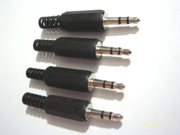 Connettori a saldare in plastica per jack audio stereo maschio stereo da 100 pz 3,5 mm