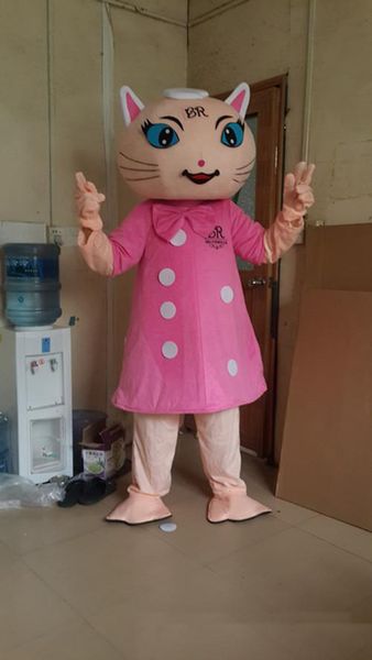 

2017 little cat mascot costume cute cartoon clothing factory customized private custom props walking dolls doll clothing, Red;yellow