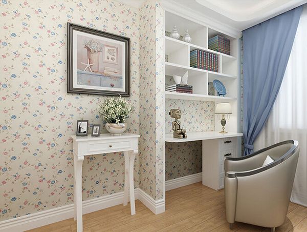 

new 3d wallpaper home decor bedroom decoration non woven wall paper roll flower