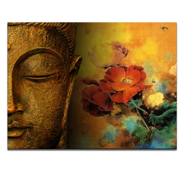 2019 Modern Buddha Painting Printing On Canvas Abstract Portriat