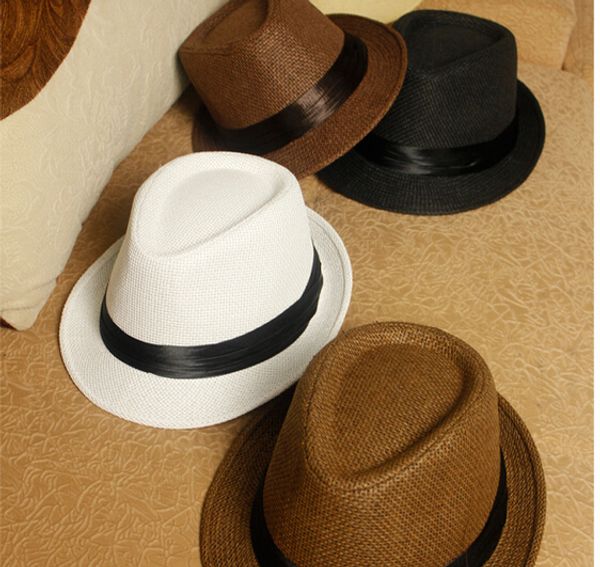 

Оптовая Торговля-Мода Женские Мужские Унисекс Fedora Trilby Гангстер Cap Летний Пляж Sun Ш