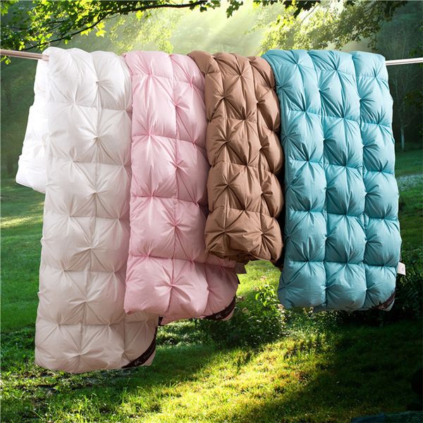 

wholesale- king queen twin size 100% down soft duvet throw blanket comforter bedding filler bread shape quilt for kids adults