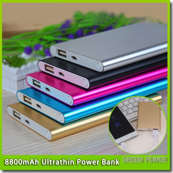 

Ультра тонкий тонкий powerbank 8800 мАч Ультратонкий зарядное устройство для мобильного телефона планшетного ПК Внешняя батарея бесплатная доставка