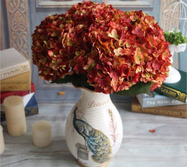 2019 Hot Silk Single Stem Hydrangea Artificial Flowers Circle