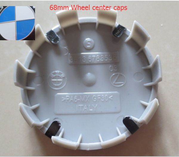

By dhl 100pc lot alloy 68mm wheel centre cap blue white oem tyle 10 clip 10pin made in italy